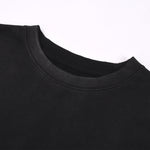 Black Washed Cotton Ripped Sweatshirt