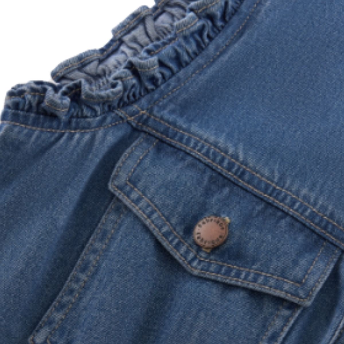 Relaxed Fit Sleeveless Denim Midi Dress