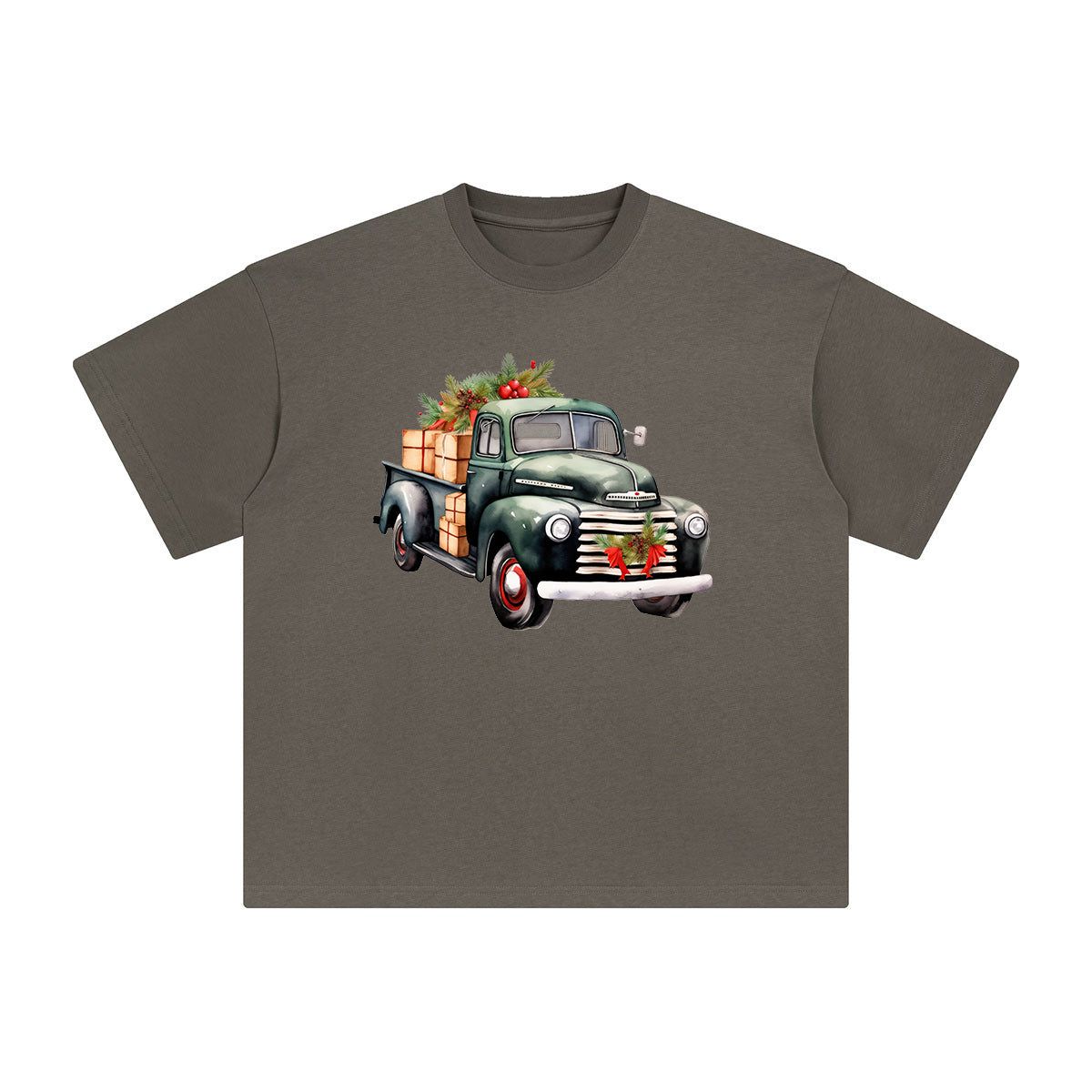 Vintage Christmas Truck Graphic Tee-INNBLAC Fashion Apparel