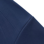 Drop‑Shoulder Spliced Cutaway Small V‑Neck Composite Crew Neck Sweatshirt