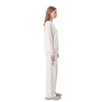 Heavyweight Washed Slit‑Destroyed Curved Wide Leg Pants
