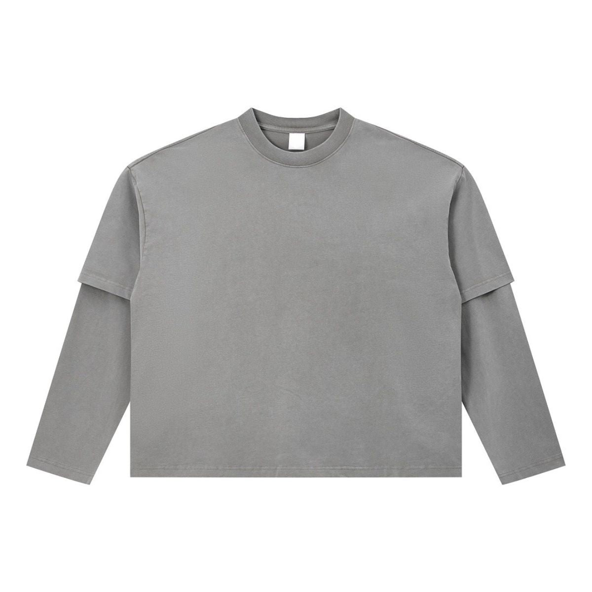 Vintage Snow‑Washed Relaxed Two‑Piece Sleeve Long Sleeve T‑Shirt