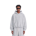 Boxy Flatlock Stitch Fleece Lined Hoodie