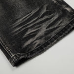 American High-Street Black Washed Flared Jeans