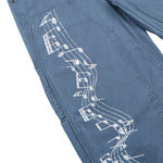 Printed Adjustable Waist Cargo Wide‑Leg Pants