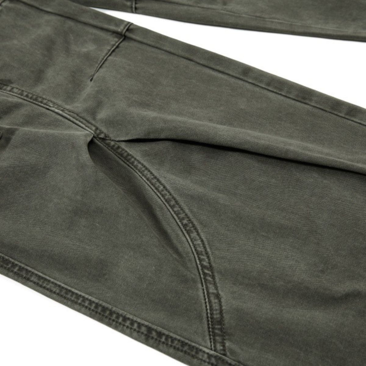 Men's Distressed Washed Denim Cargo Pants Punk Street Loose Zipper