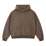 Vintage 370G Brushed Cotton Snow‑Washed Boxy Drop‑Shoulder Hoodie
