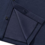 Short Sleeve Button‑Up Striped Baseball Cardigan
