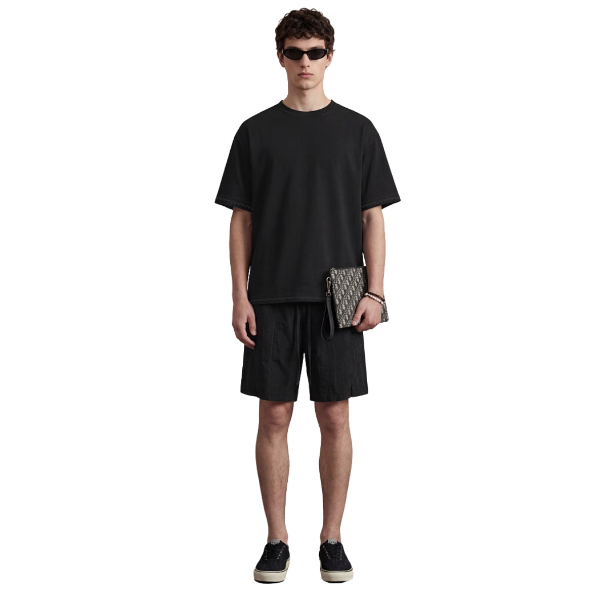 Vintage Wash Relaxed Linen-Cotton Blend Short Sleeve T-Shirt