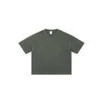 Camiseta destructiva de peso pesado con borde crudo de 10 oz