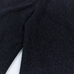 Vintage Washed Leopard Print Relaxed Wide Jeans