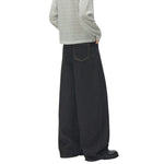 Creased Raw Denim Straight‑Leg Jeans