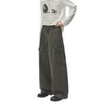Pearl‑Canvas Martin Dark Green Cargo Pants