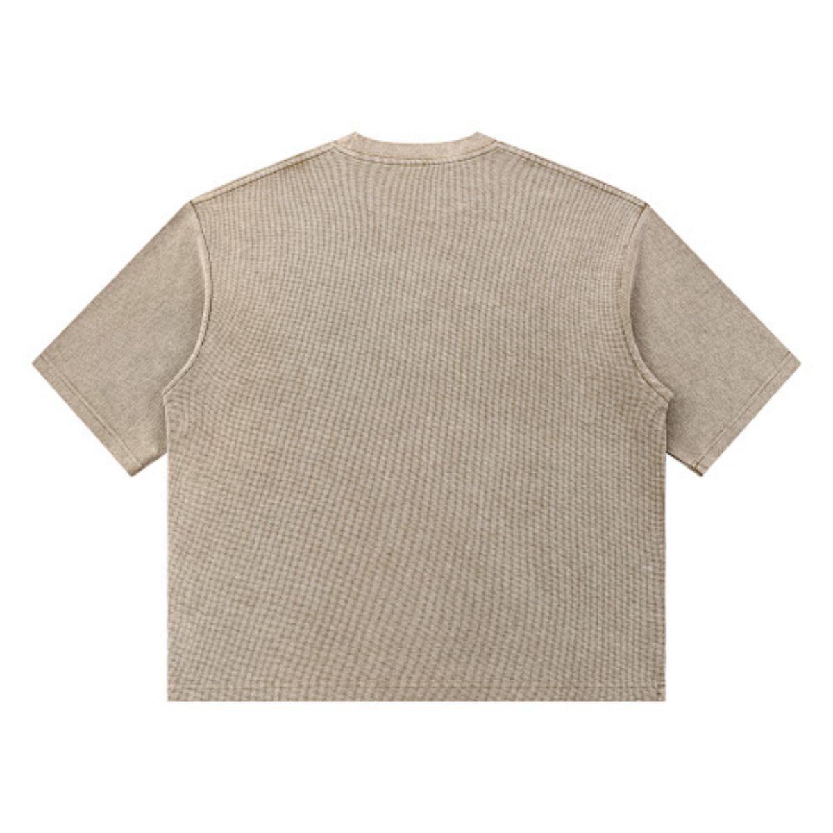 Snowflake Garment Dyed Waffle Knit Tee 340G