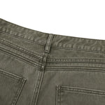Vintage Washed Curved‑Seam Baggy Wide‑Leg Trousers
