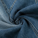 Large Patch Pocket Vintage Washed Wide Leg Denim