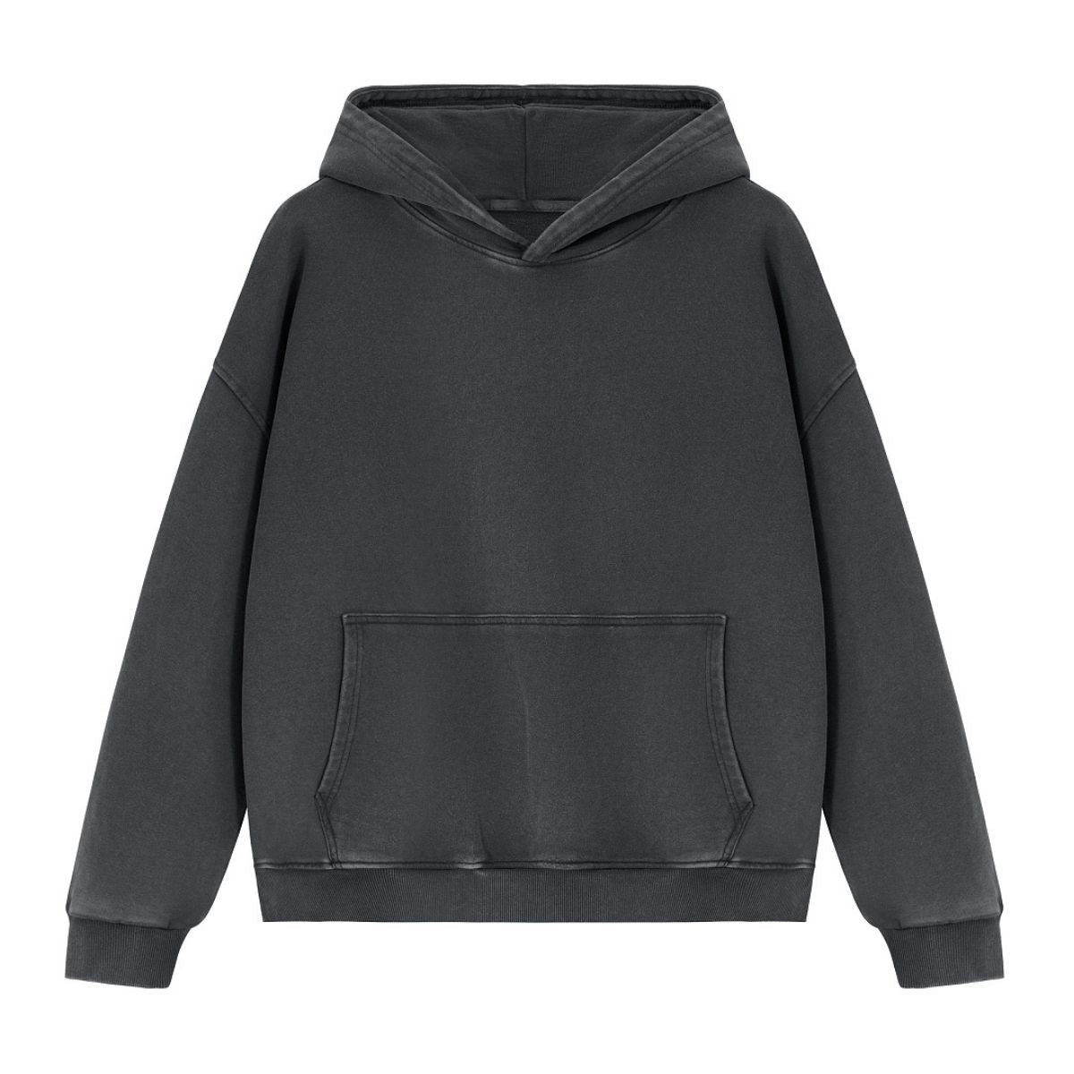 Cotton Heavyweight Washed Distressed Terry Hoodie