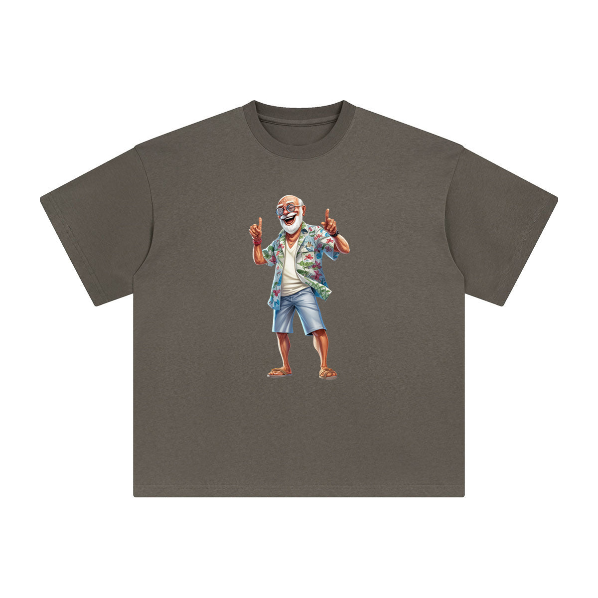 Summer Grandpa Graphic Tee-INNBLAC Fashion Apparel