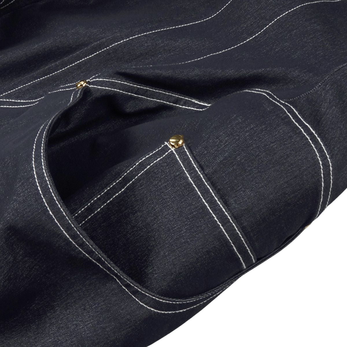 Falda vaquera con bordado de perlas y lavado vintage