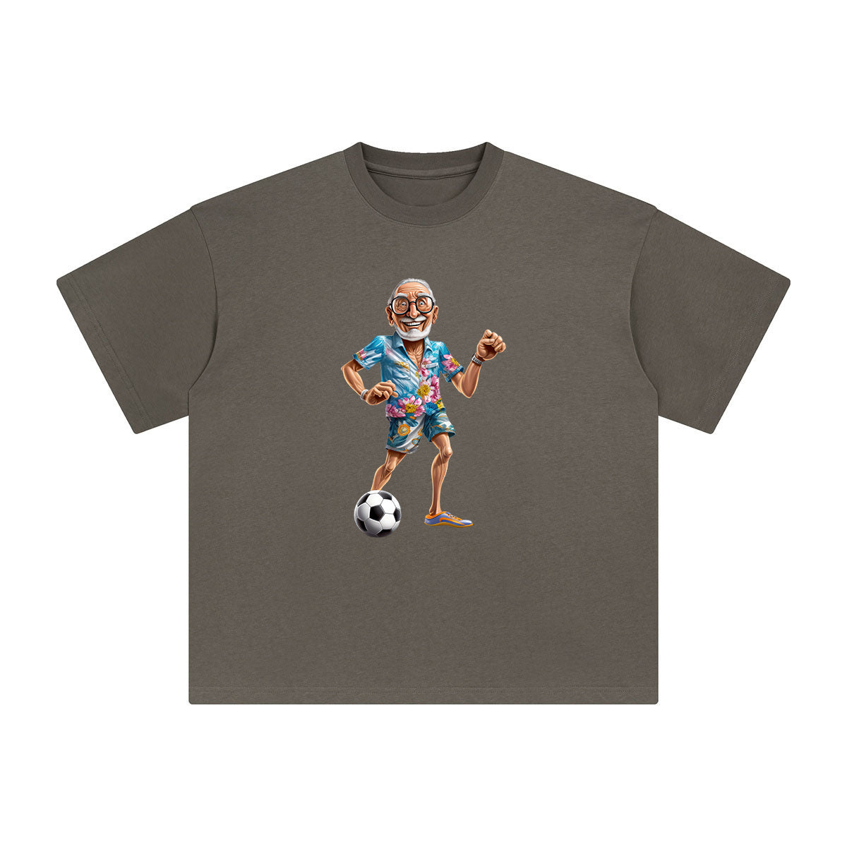 Grandpa Playing Soccer Graphic Tee-INNBLAC Fashion Apparel
