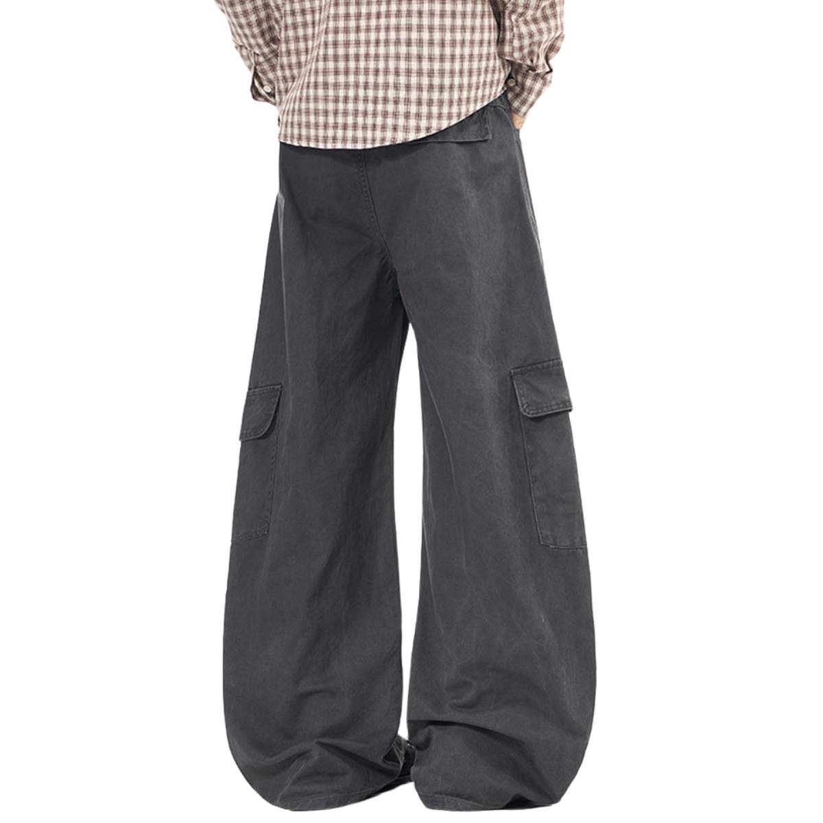 Vintage Multi-Pocket Curved Relaxed Pants