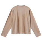 Whisker Wash Frayed Soft Brushed Vintage Long Sleeve Tee