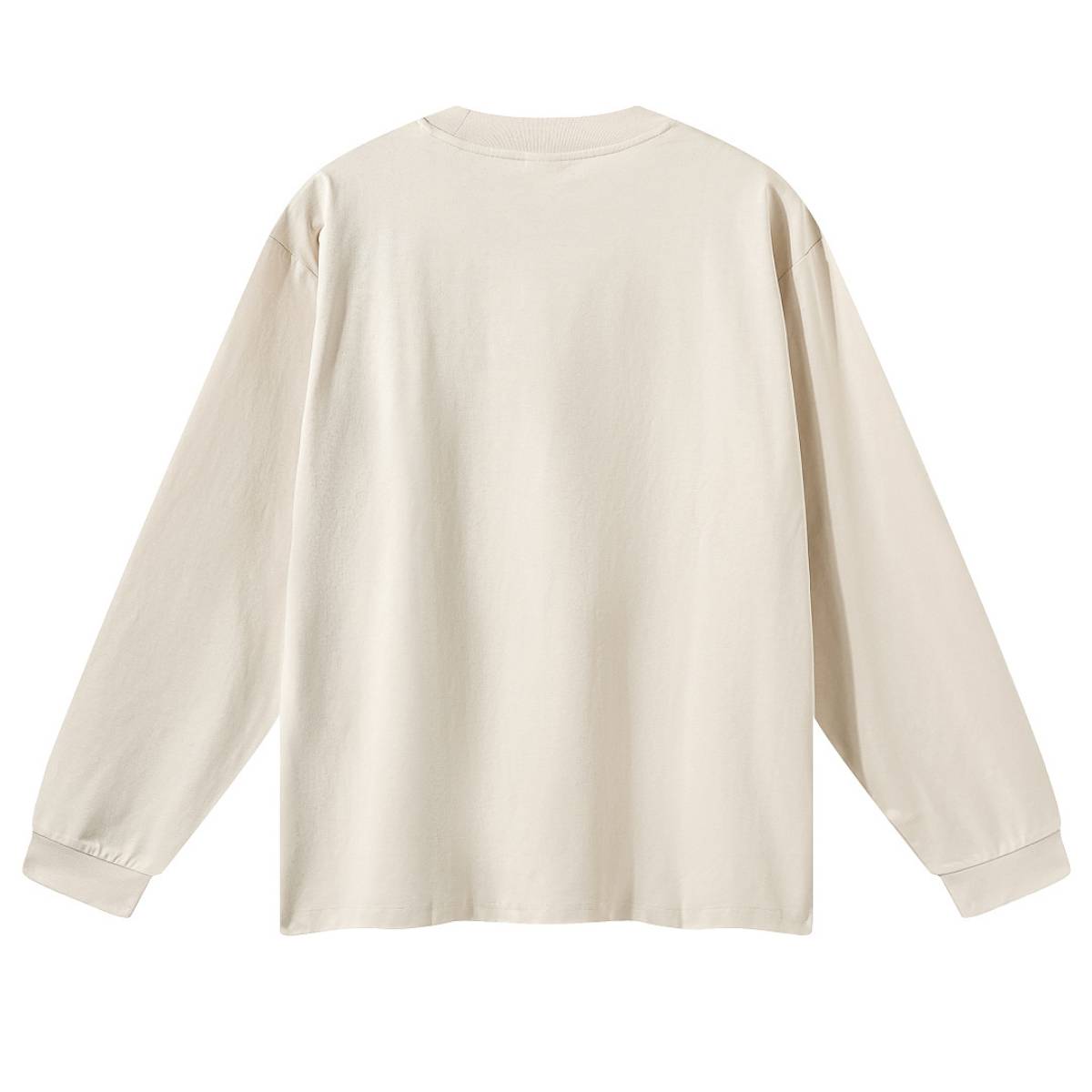 Solid Loose Fit Side Split Hem Long Sleeve T-Shirt
