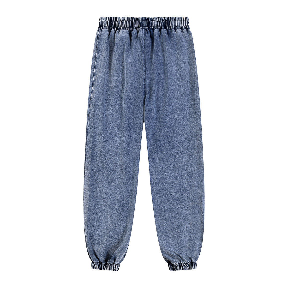 Washed Baggy Knit Denim Joggers