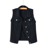 Women's Relaxed Fit Ripped Denim Vest