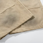 Distressed Detailing Vintage Wide Leg Painter Pants