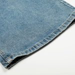 Asymmetrical Wide Leg Modern Light Wash Jeans