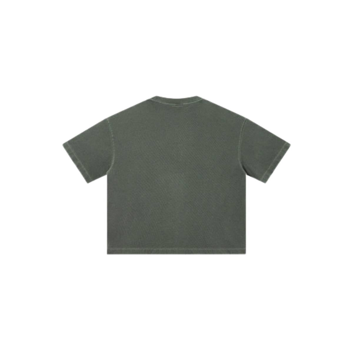 Camiseta destructiva de peso pesado con borde crudo de 10 oz