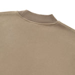 Heavyweight Fleece‑Lined Boxy Mock Neck Old‑Money Sweatshirt