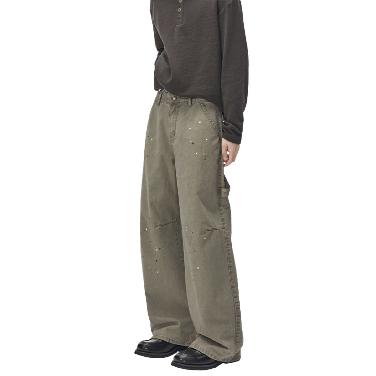 Splash Ink Loose Straight Lumber Pants