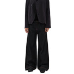 Embroidered Raw Denim Vintage Washed Loose Straight‑Leg Jeans