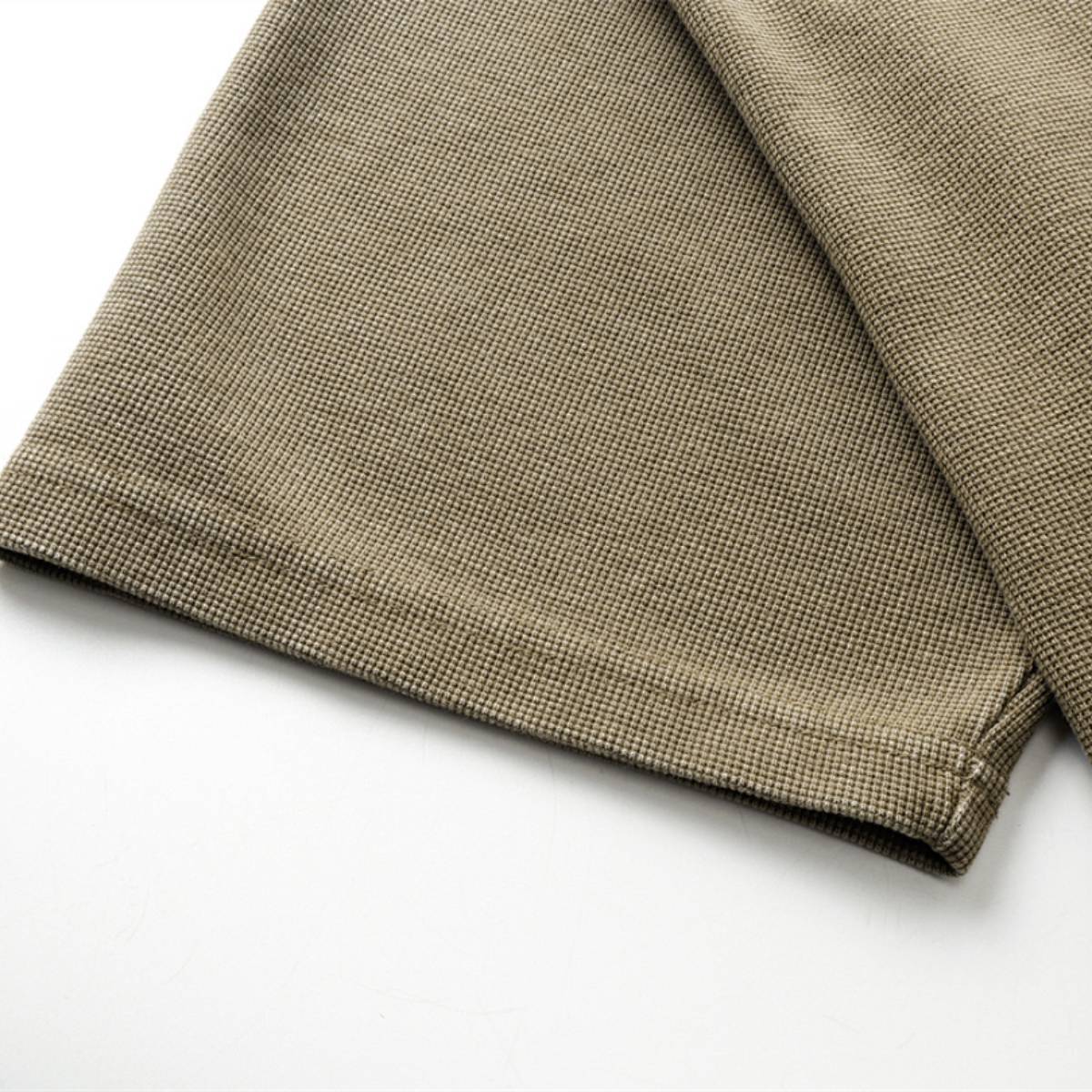 Casual Waffle Fabric Button Neck T-Shirt