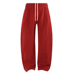 Elastic Drawstring Waist Fleece Jogger Pants