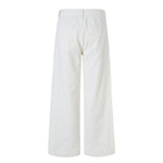 High Waisted Wide Leg Quilted Twill Utility Pants