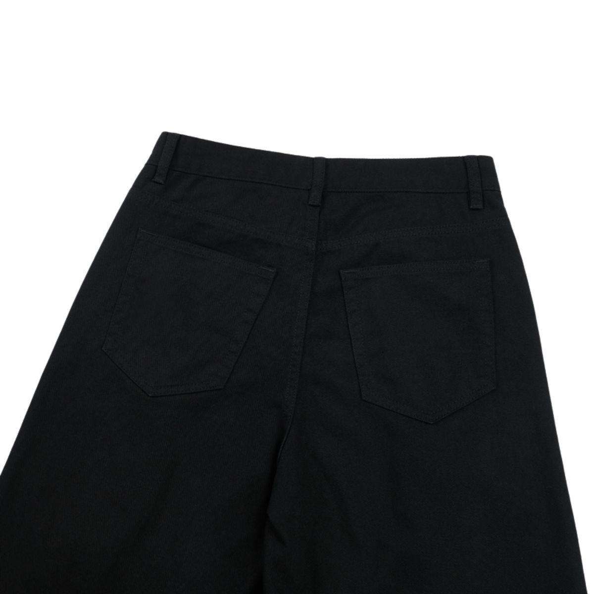 Button‑Fly Pleated Wide Leg Trousers