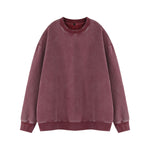 Heavyweight Fleece Washed Vintage Crew Neck Sweatshirt