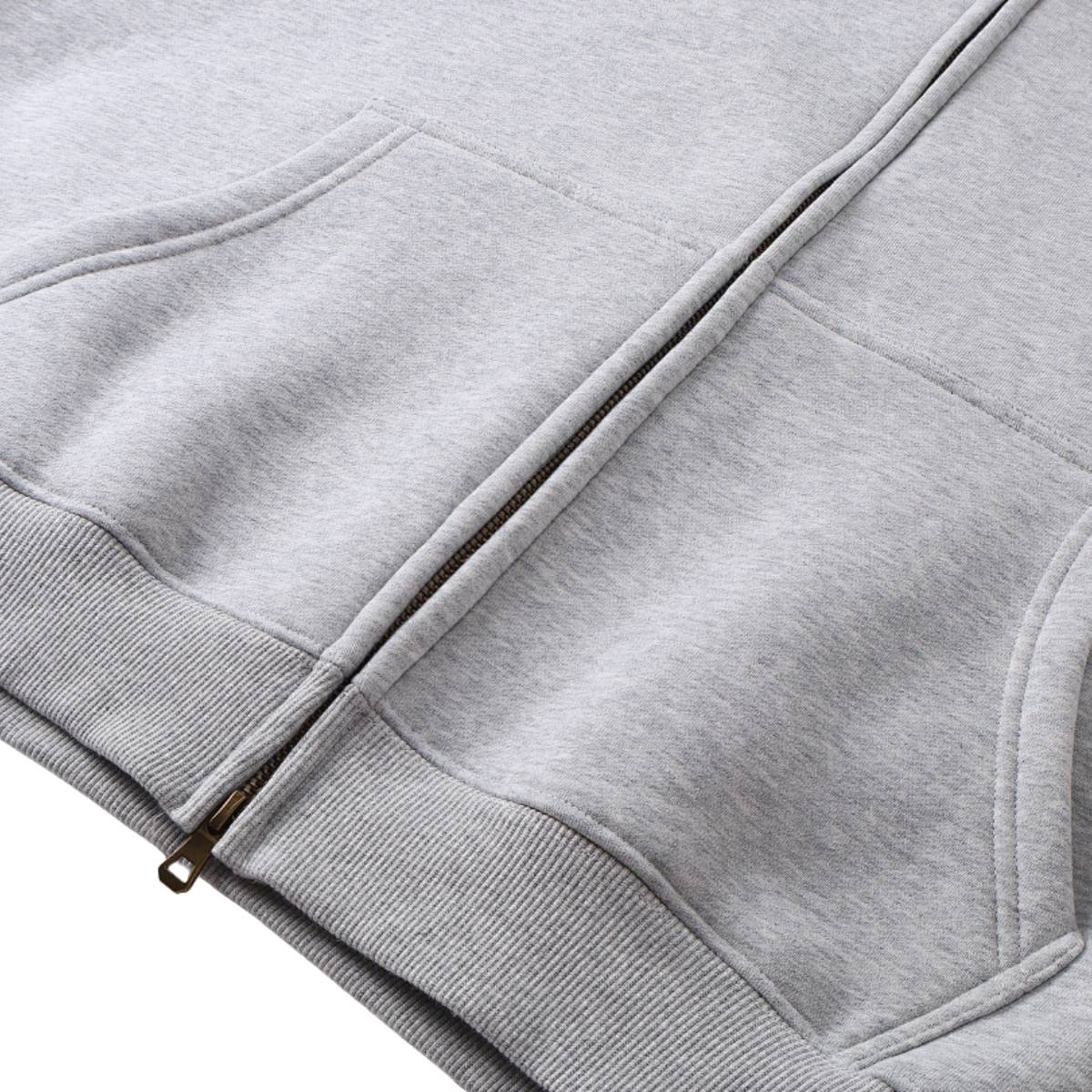 Dual Zipper Fleece Hooded Streetwear Hoodie
