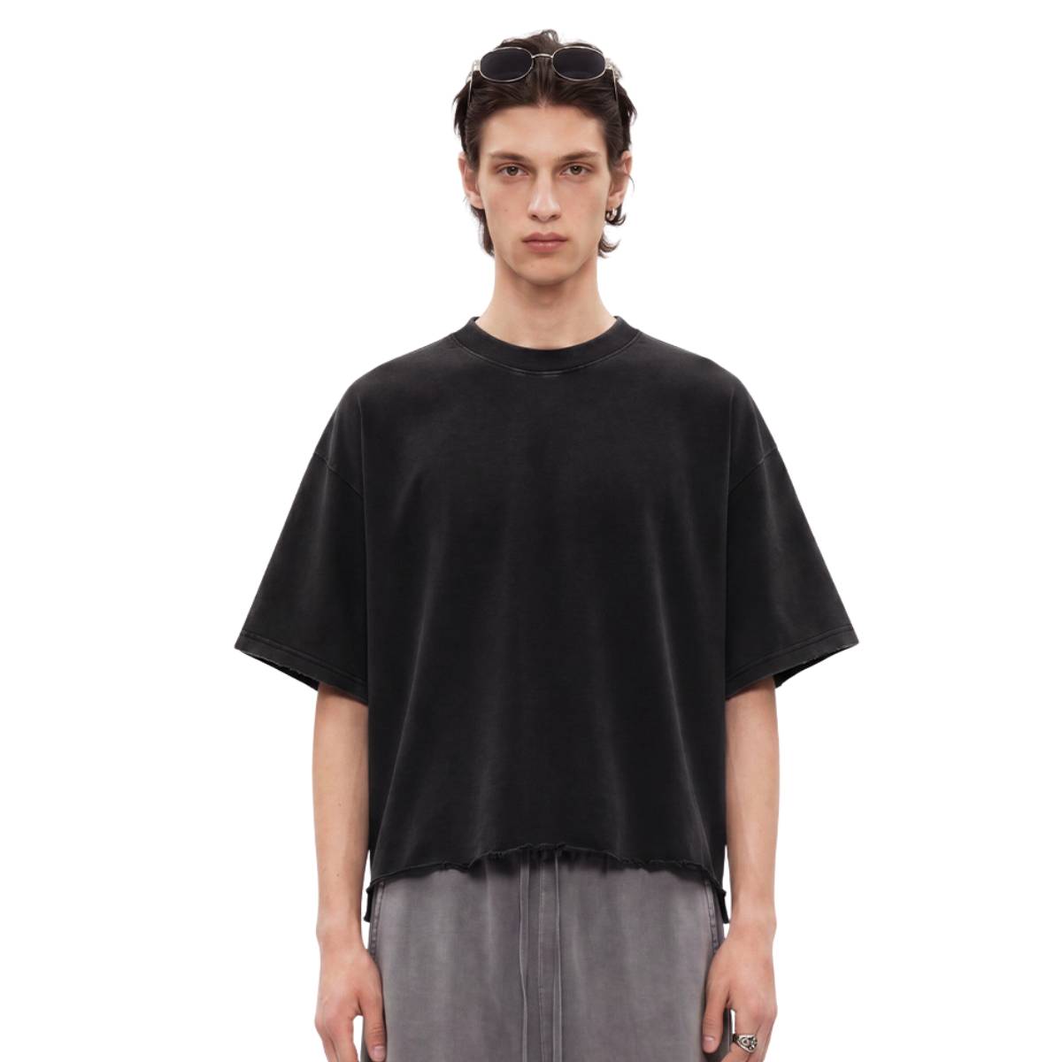 Camiseta desteñida con lavado a la piedra de 7.5 oz