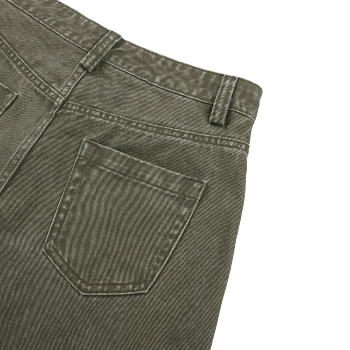 Vintage Washed Seam‑Detail Wide Leg Trousers