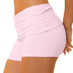 Folded Waistband Contoured‑Booty Elevated‑Feel Shorts