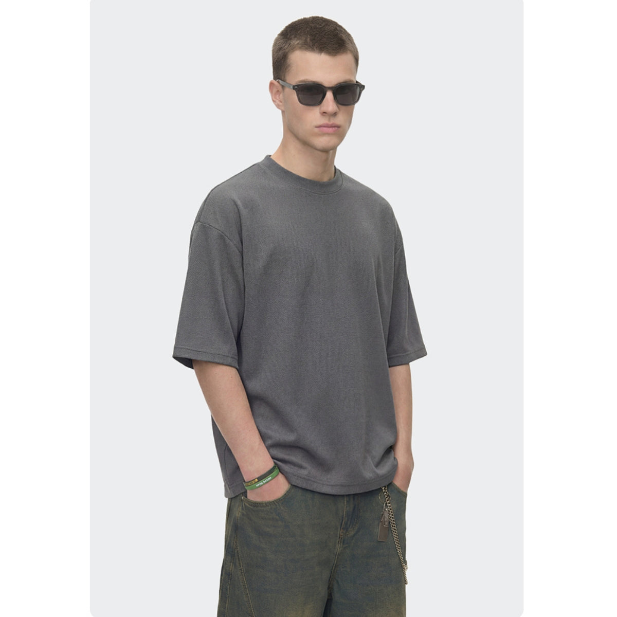 Boxy Retro Mesh Tech Knit Athletic Tee