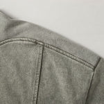 Vintage Washed Distressed Short Sleeve Panel Design Tee