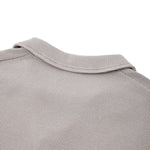 Waffle Knit Seagull Collar Drop‑Shoulder Loose Long Sleeve Top
