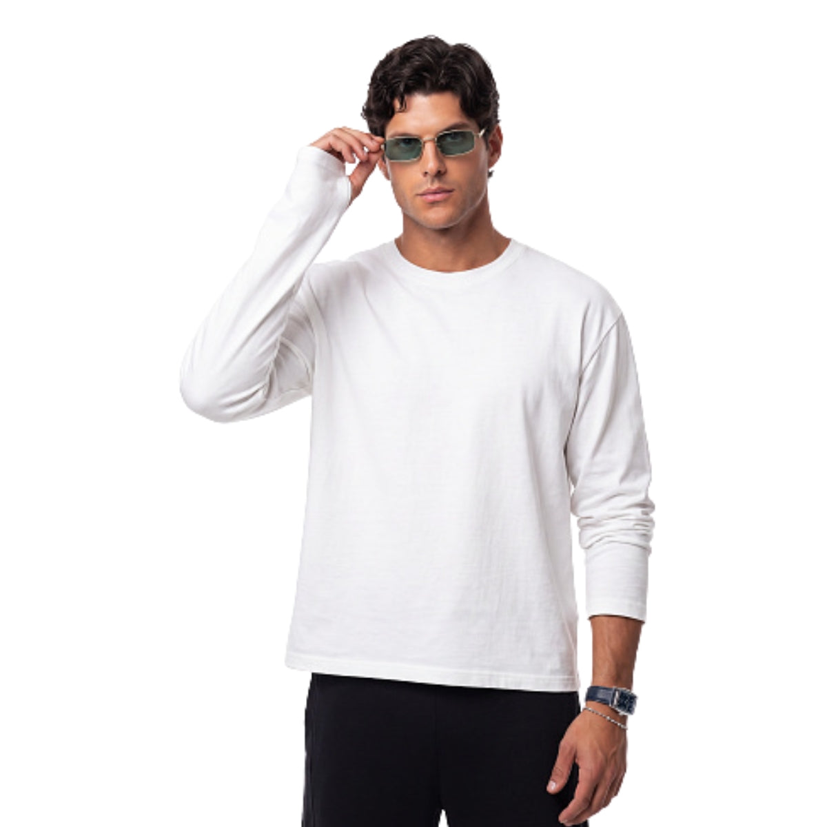 Solid Stretch Thumb Hole Long-Sleeve T-Shirt 260gsm