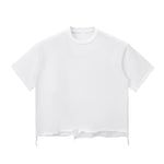 Distressed Oversized Raw Hem Tee