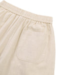 Solid Tint Linen-Blend Barrel Pants